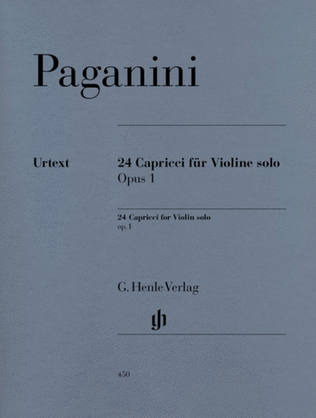 Book cover for Paganini - 24 Caprices Op 1 Violin Solo