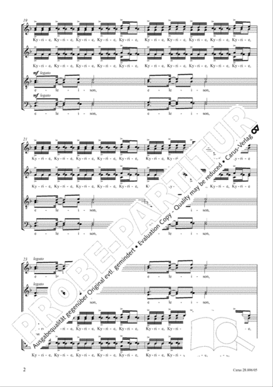 Pastoral Mass 4-Part scores gallery preview page 3