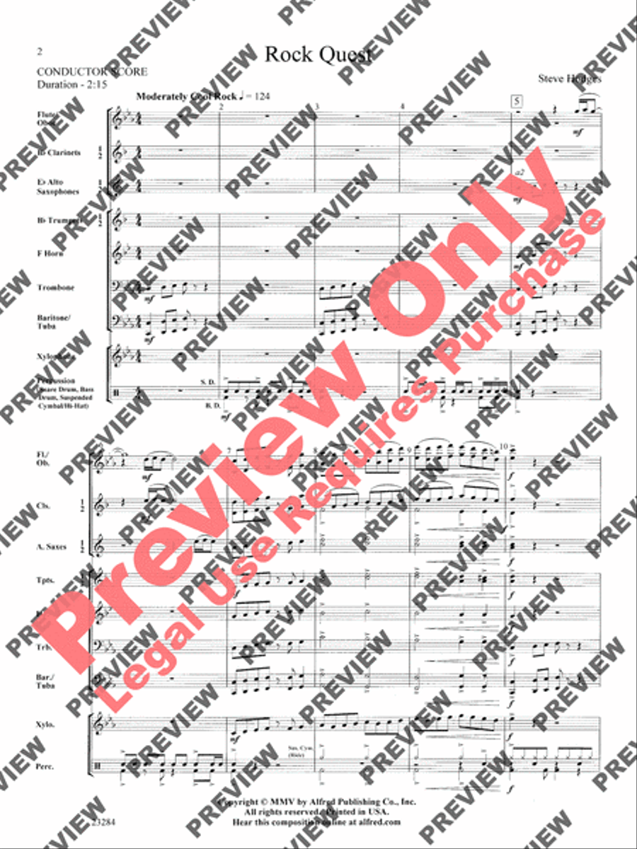 Rock Quest Concert Band scores gallery preview page 3
