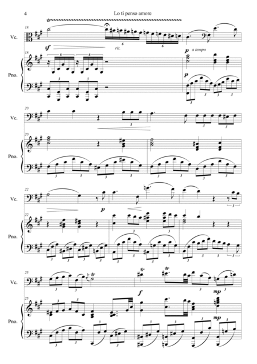 Lo Ti Penso Amore (Paganini OST_based on Violin Concerto no.4) Violin Solo scores gallery preview page 4