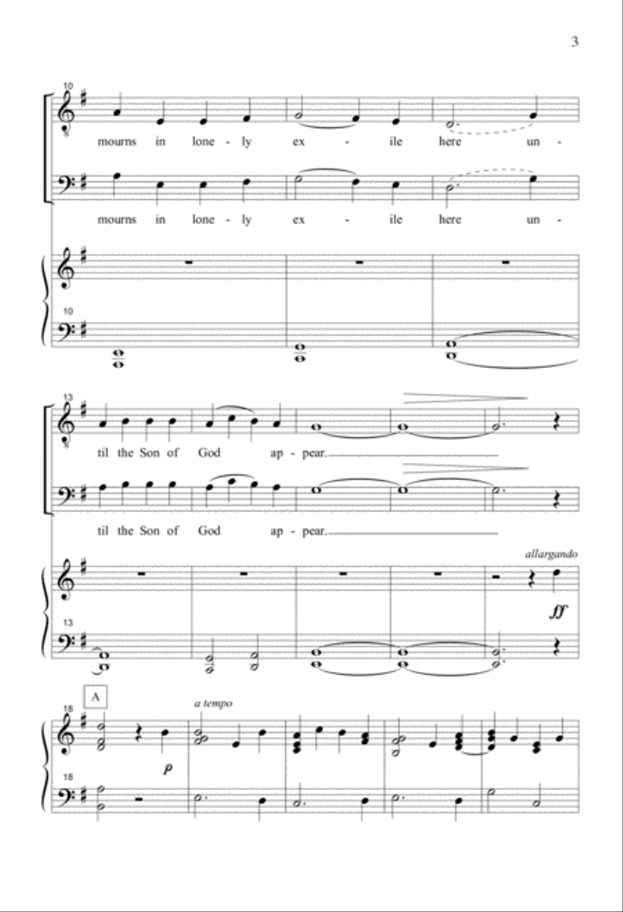 O Come, O Come Emmanuel 4-Part scores gallery preview page 2
