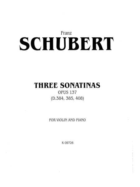 Three Sonatas, Op. 137