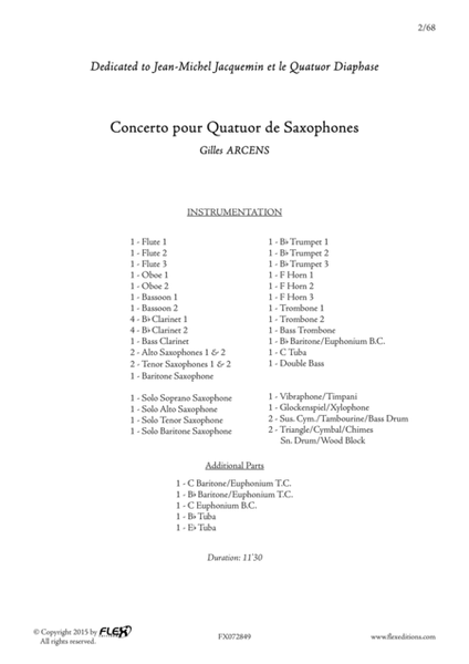Concerto pour Quartet de Saxophones image number null