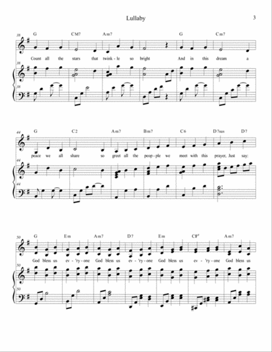 Lullaby Piano scores gallery preview page 3