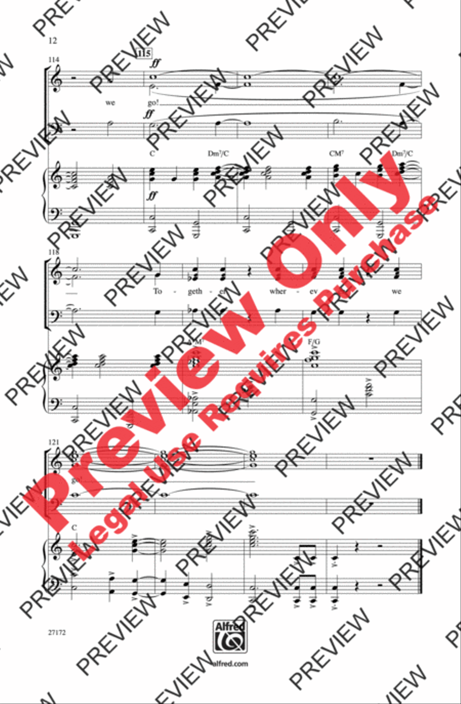 Together Wherever We Go 3-Part scores gallery preview page 12