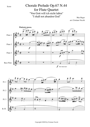 Chorale Prelude Op.67 N.44 for Flute Quartet