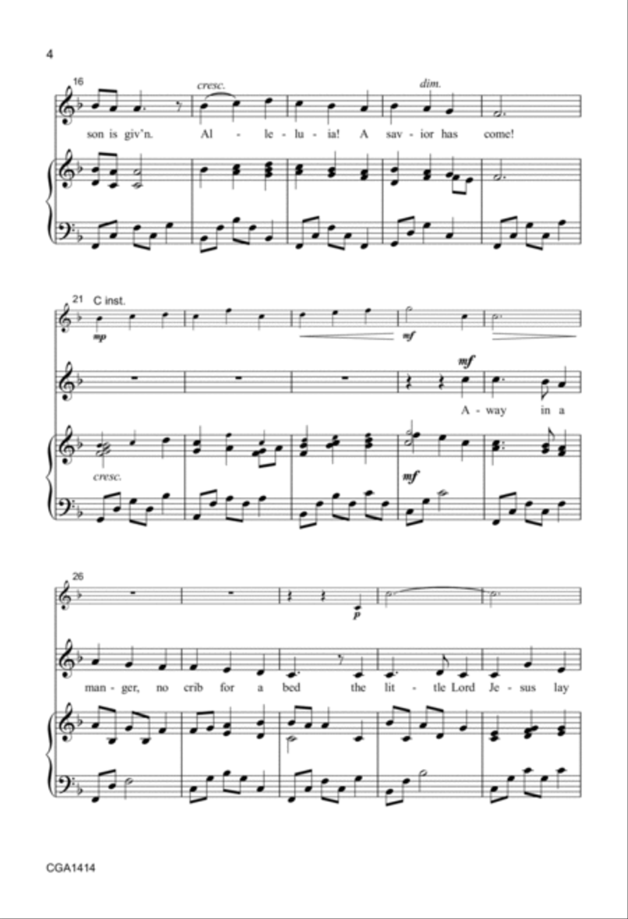 Unto Us a Child Is Born 2-Part scores gallery preview page 3