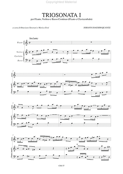 7 Triosonatas for Flute, Violin and Continuo (Flute and Harpsichord)