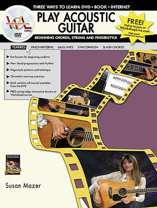 Book cover for Play Acoustic Guitar -- Beginning Chords, Strums, and Fingerstyle