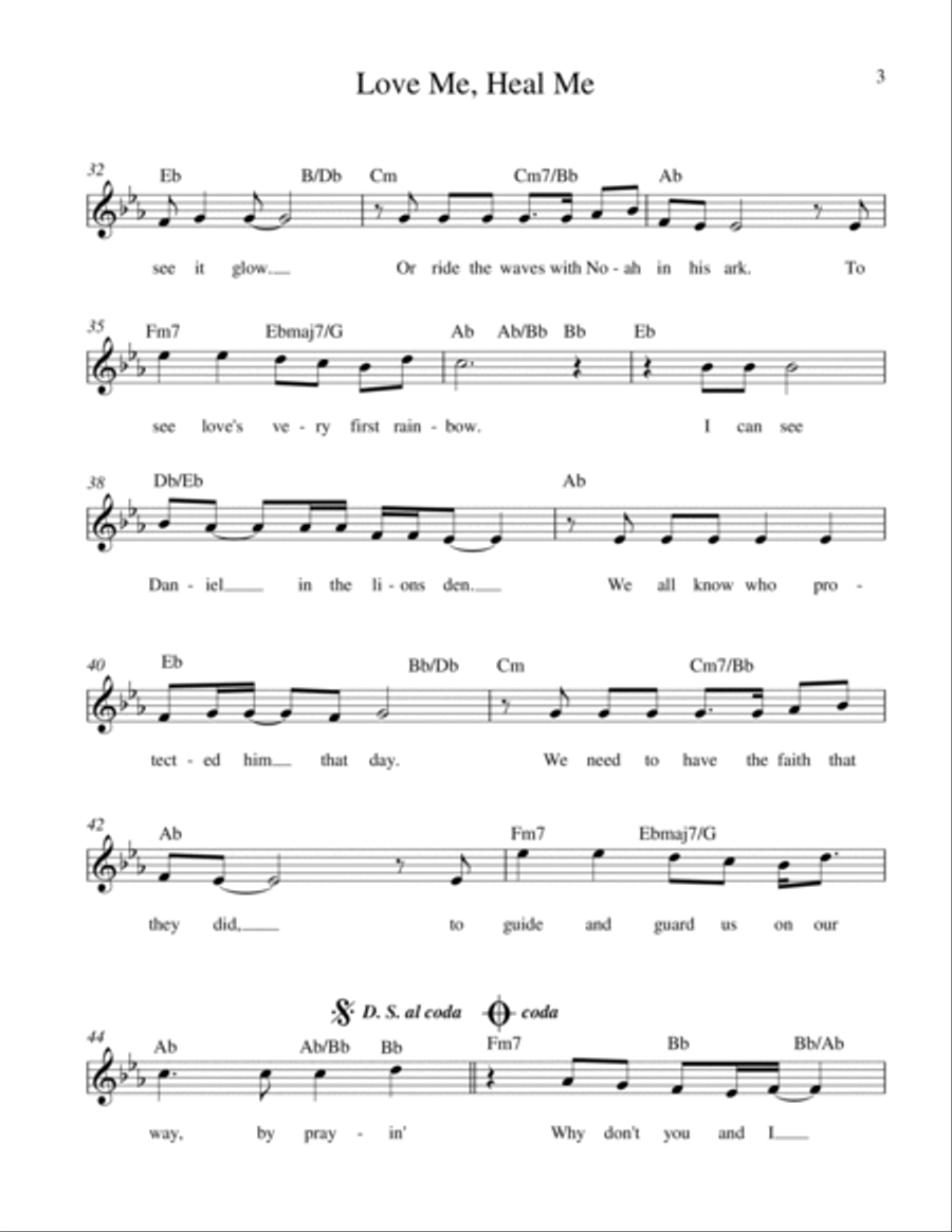 Love Me, Heal Me Voice Solo scores gallery preview page 3