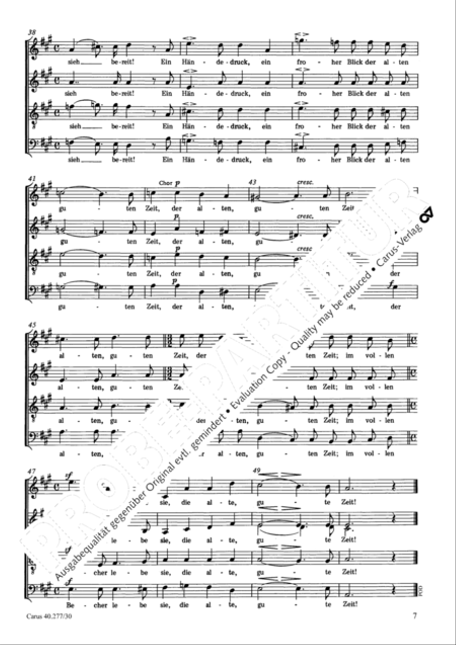 Die gute, alte Zeit; Mich zieht es nach dem Dorfchen Choir scores gallery preview page 8
