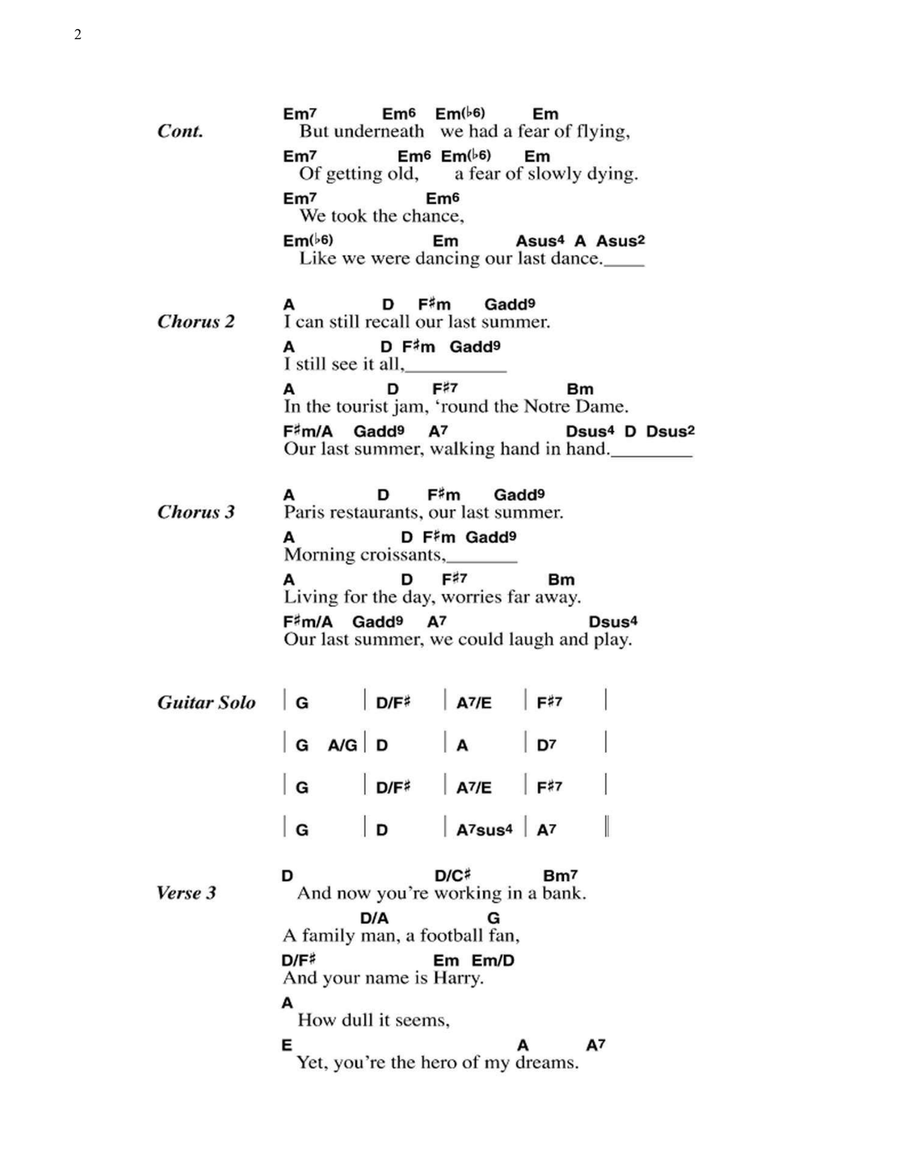 Our Last Summer Acoustic Guitar scores gallery preview page 2
