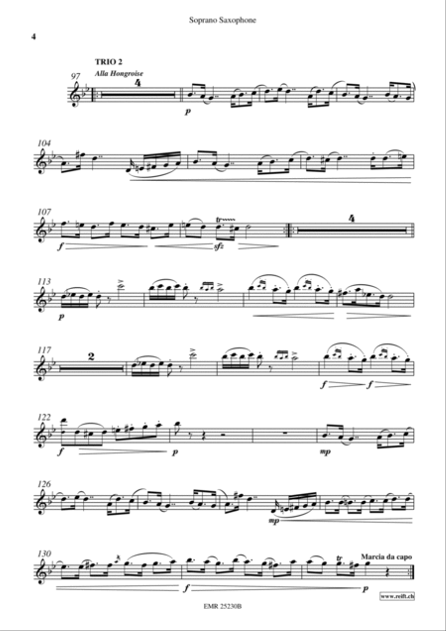 2 Marches Soprano Saxophone scores gallery preview page 5