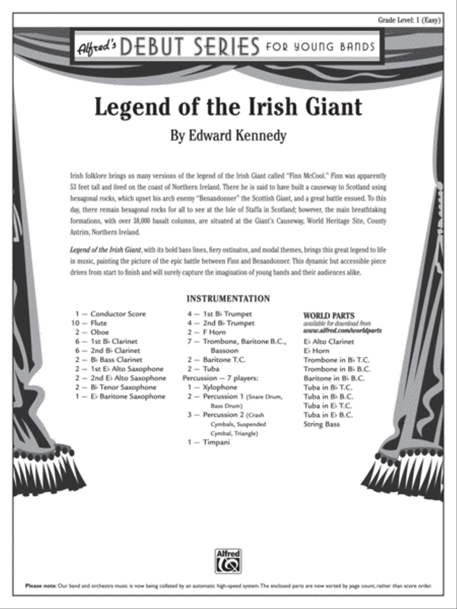 Legend of the Irish Giant: Score Concert Band scores gallery preview page 1