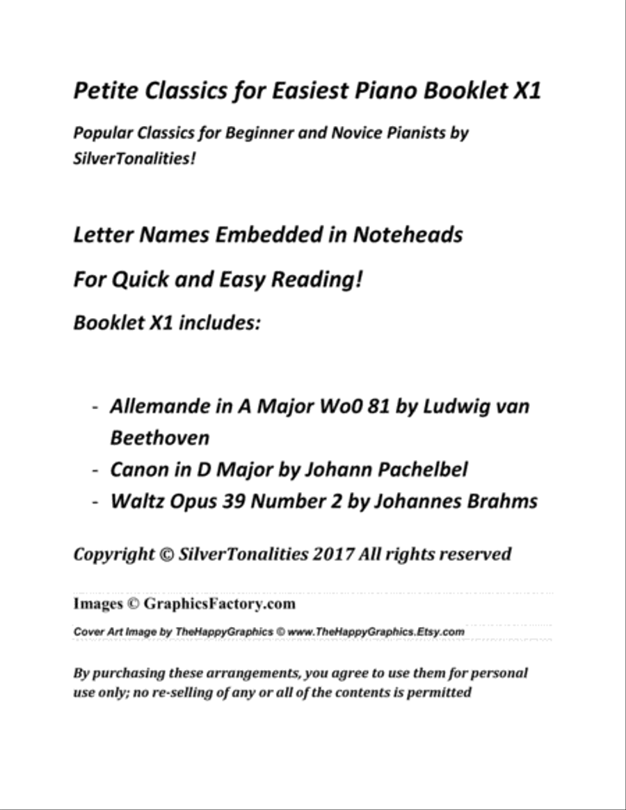 Petite Classics for Easiest Piano Booklet X1 Easy Piano scores gallery preview page 2