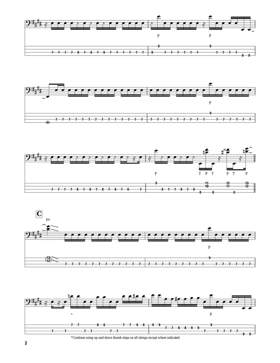 What Is Hip Bass Guitar Tablature scores gallery preview page 2