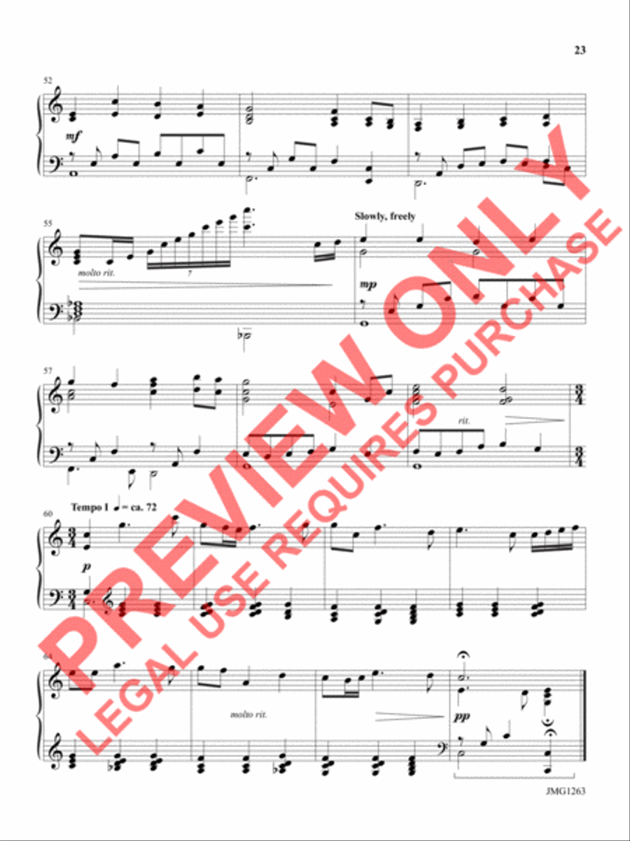 A Peaceful Noel Piano Solo scores gallery preview page 21