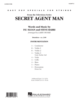 Secret Agent Man - Full Score