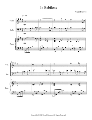 In Babilone for Violin, Cello, and Piano by Joseph Burrows