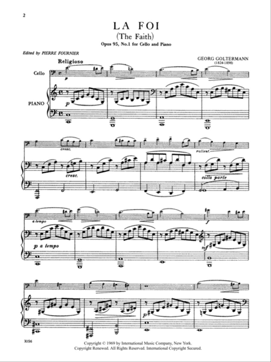 La Foi (The Faith), Opus 95, No. 1 Piano Accompaniment scores gallery preview page 2