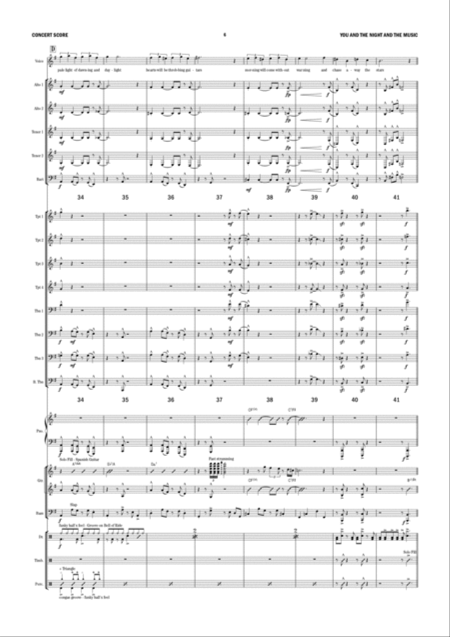 You And The Night And The Music Jazz Ensemble scores gallery preview page 6