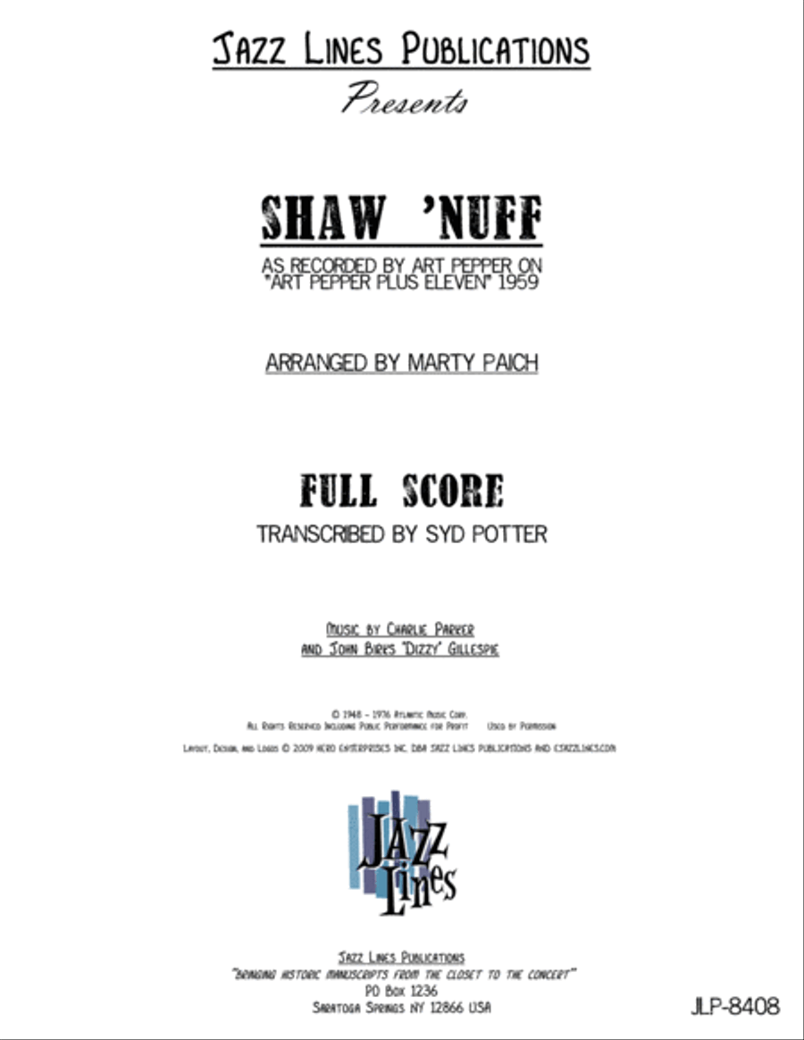 Shaw 'Nuff Shaw 'Nuff Big Band scores gallery preview page 2