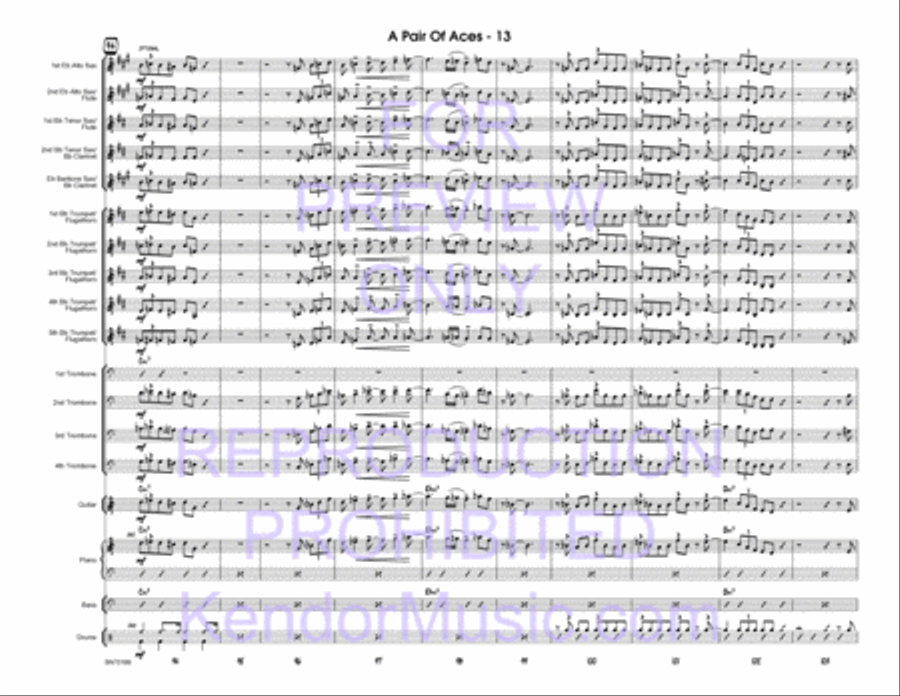 Pair Of Aces, A (Full Score) Jazz Ensemble scores gallery preview page 14