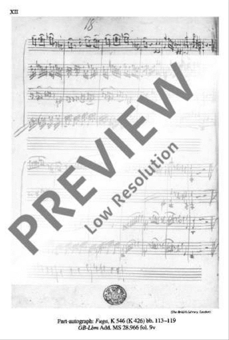 Adagio and Fugue C minor Miniature Score scores gallery preview page 13