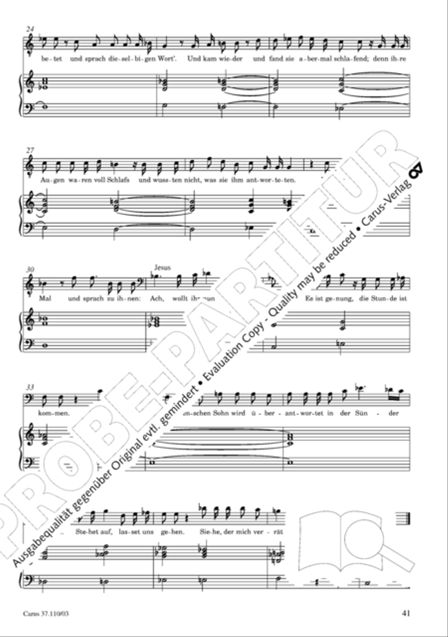 Markuspassion. Werkausgabe Reihe 1, Bd. 7 (Homilius) 4-Part scores gallery preview page 48