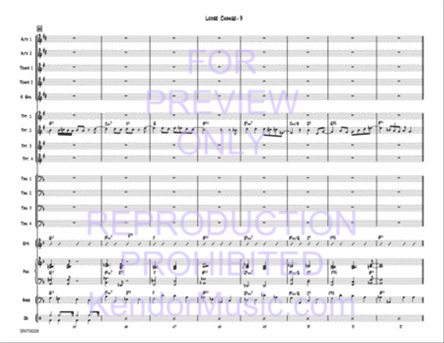 Loose Change Jazz Ensemble scores gallery preview page 10