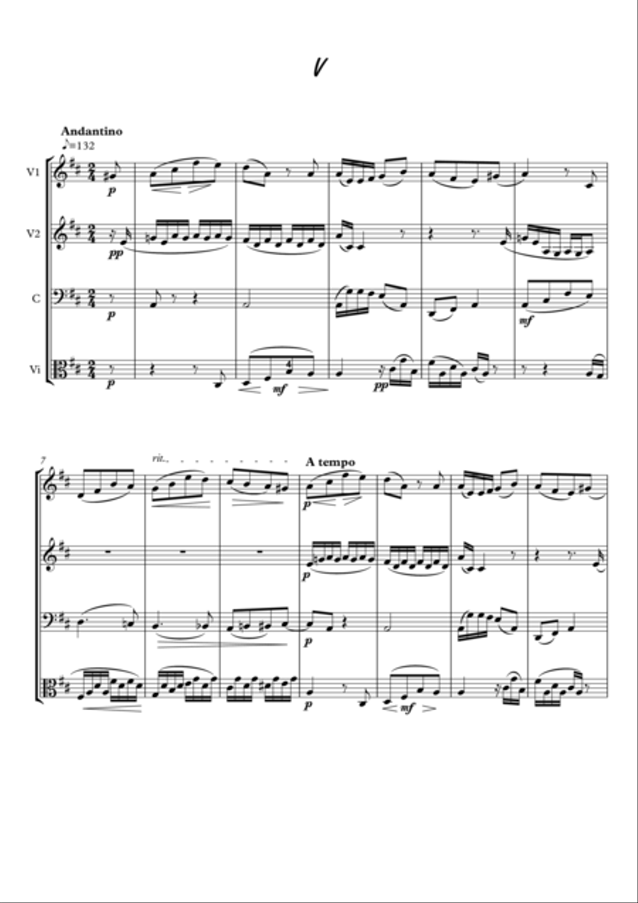 Scenes from Childhood 15-5 String Quartet scores gallery preview page 1