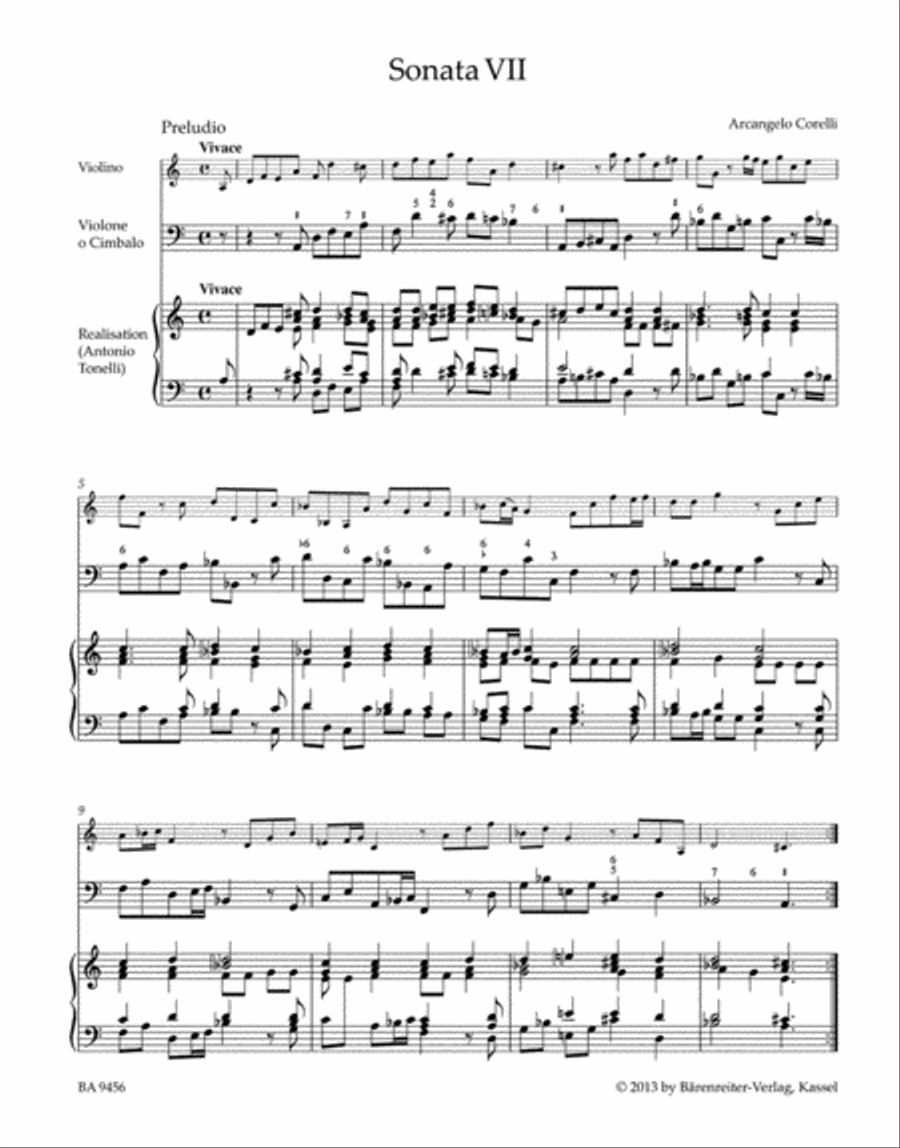 Sonatas for Violin and Basso continuo op. 5, VII-XII (Volume 2) Violin scores gallery preview page 2