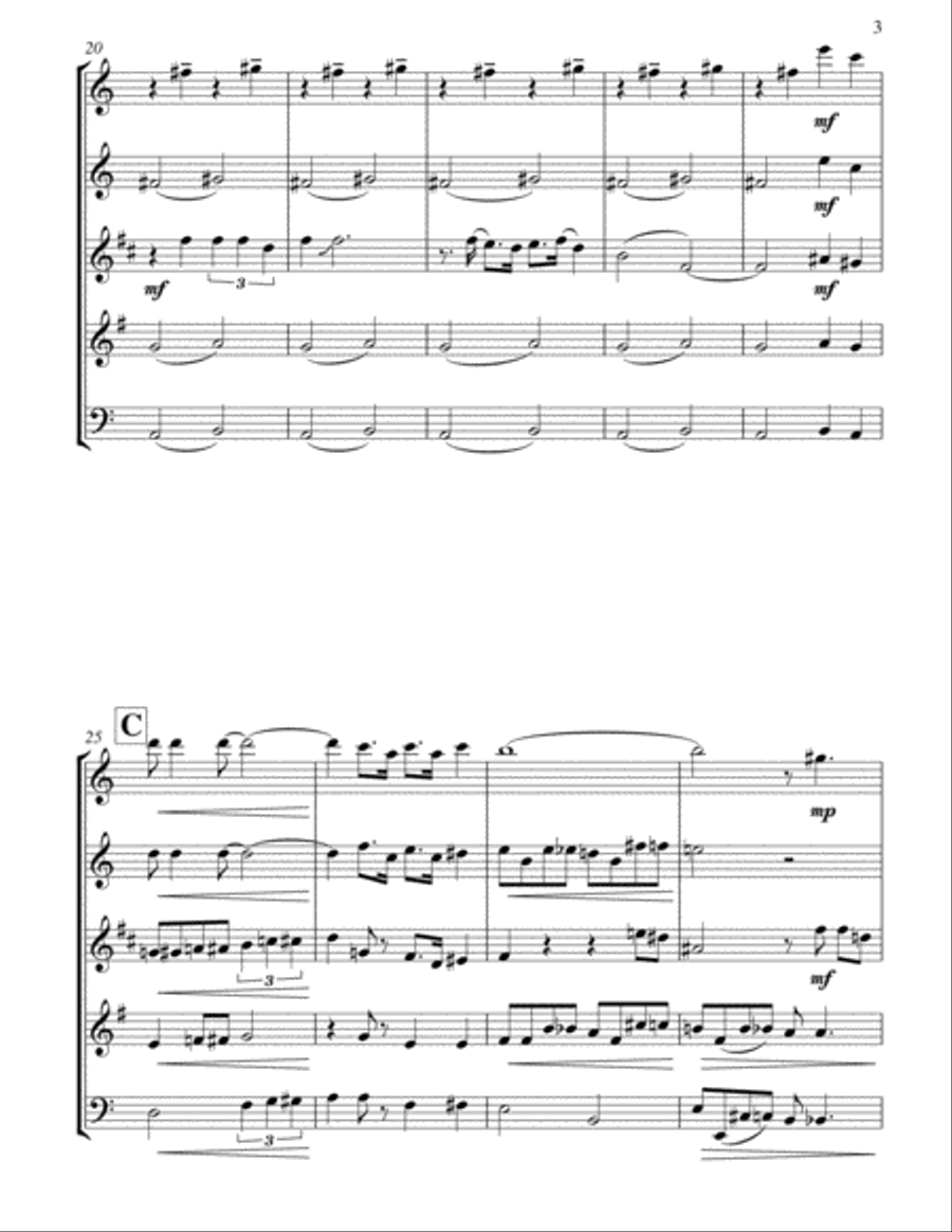 Summertime Summertime Woodwind Quintet scores gallery preview page 4