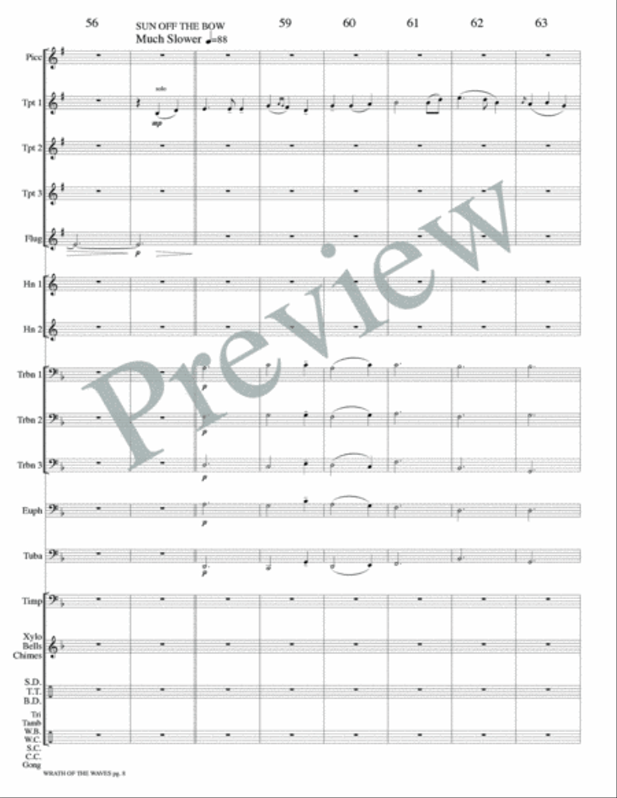 Wrath of the Waves Small Ensemble scores gallery preview page 10