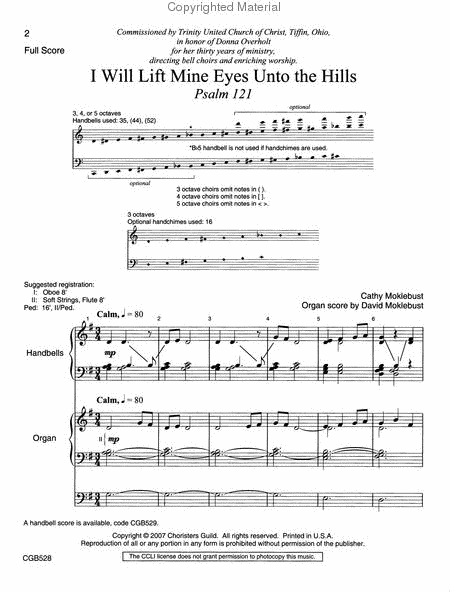 I Will Lift Mine Eyes Unto the Hills - Full Score and Parts image number null