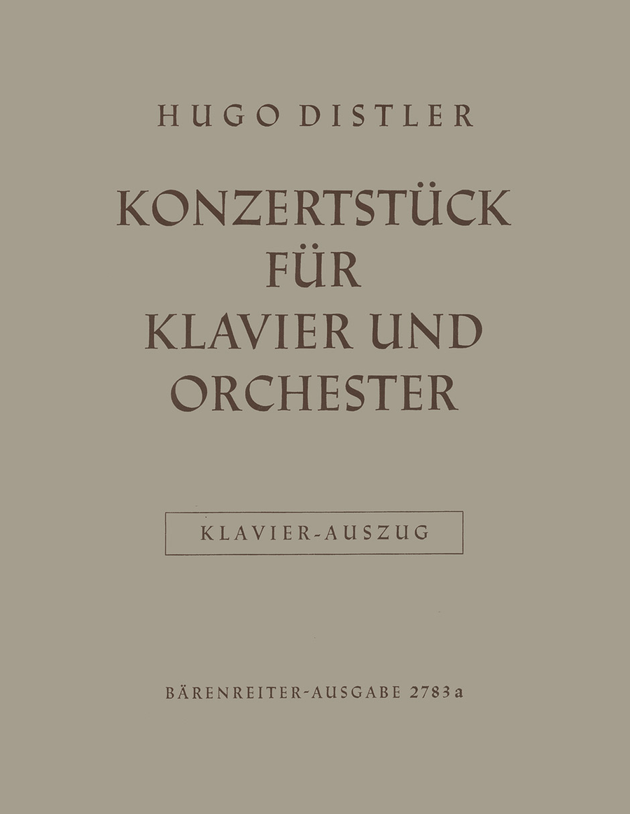 Konzertstuck fur Klavier und Orchester (1937)