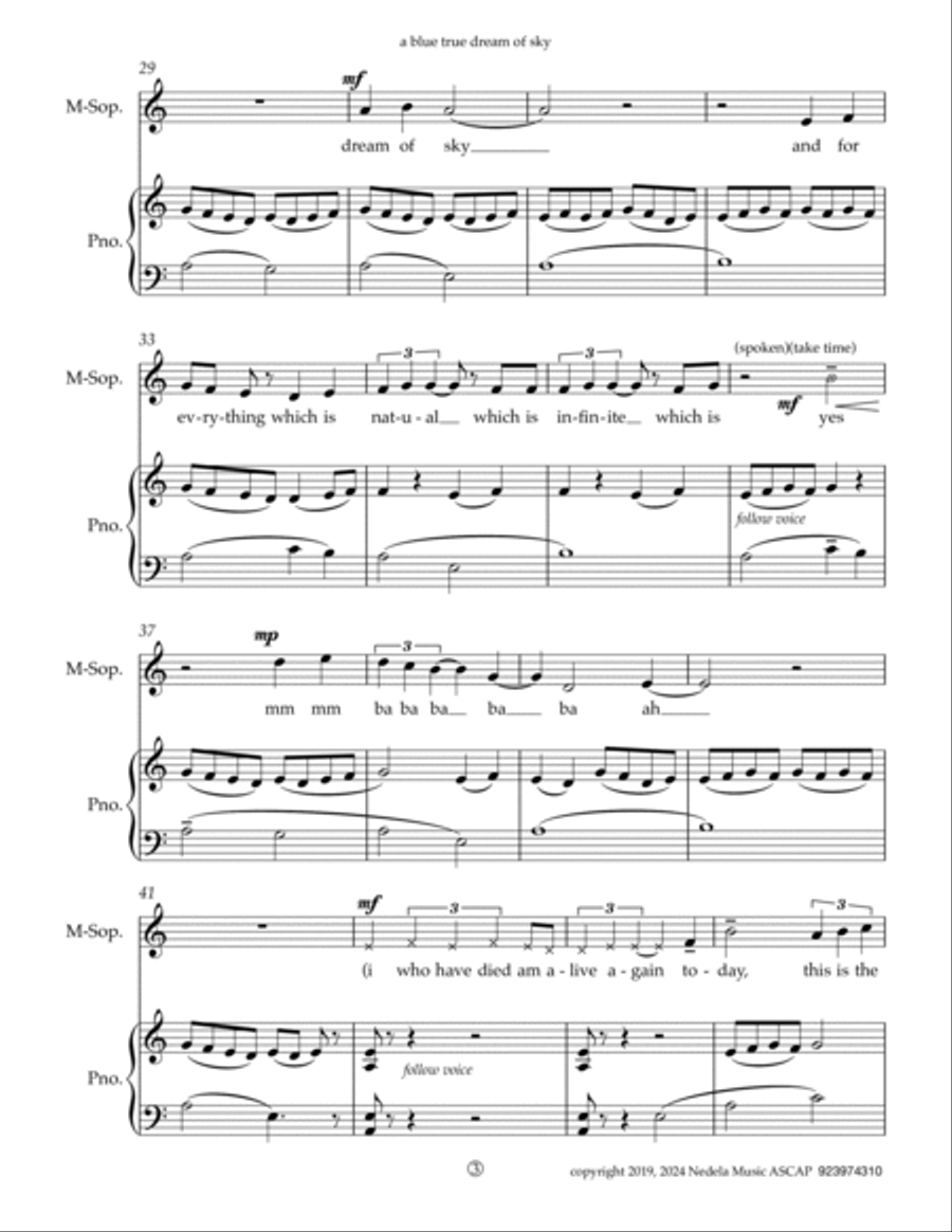 i thank You God, Song Cycle for Mezzo Soprano and piano Mezzo-Soprano Voice scores gallery preview page 6