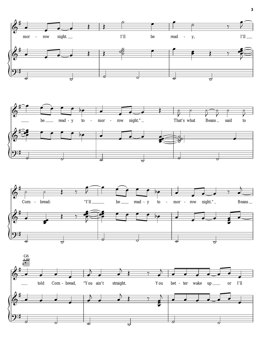Beans And Cornbread Beans And Cornbread Guitar scores gallery preview page 3