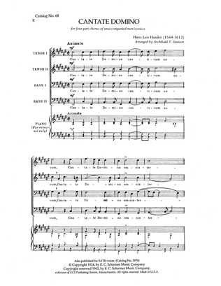 Cantate Domino (O Sing Unto the Lord) (Downloadable)