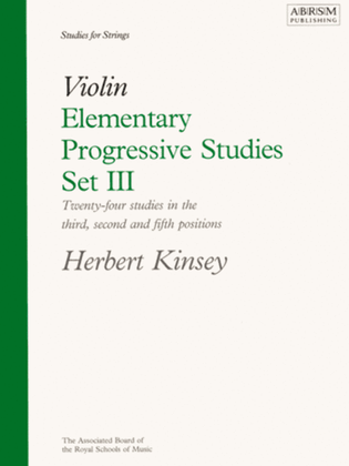 Elementary Progressive Studies, Set III for Violin