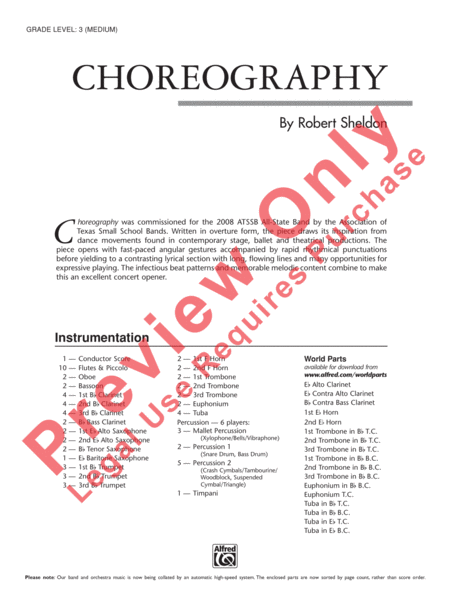 Choreography (score only)