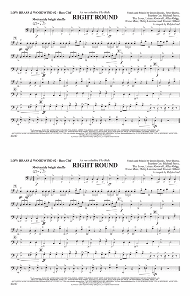 Right Round: Low Brass & Woodwinds #2 - Bass Clef