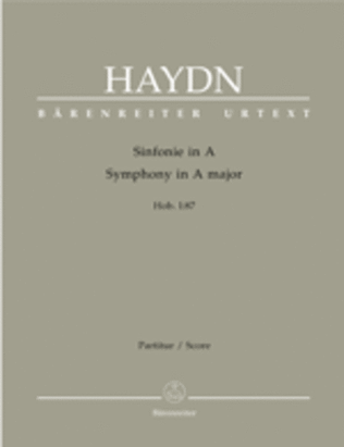 Symphony, No. 87 A major Hob.I:87