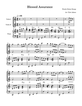 Blessed Assurance (Violin Duet and Piano)