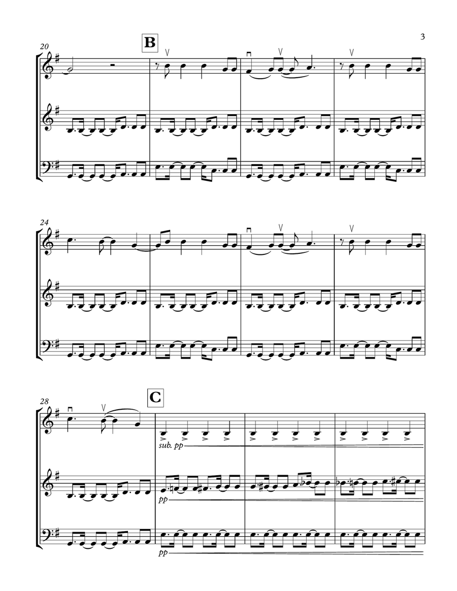 We Found Love String Trio scores gallery preview page 3