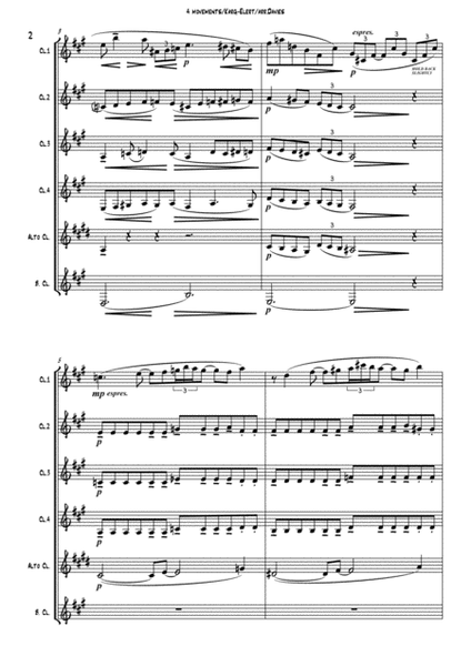 4 Movements From "10 Characteristic Tone Pieces" by Sigfrid Karg-Elert for Clarinet Sextet. image number null