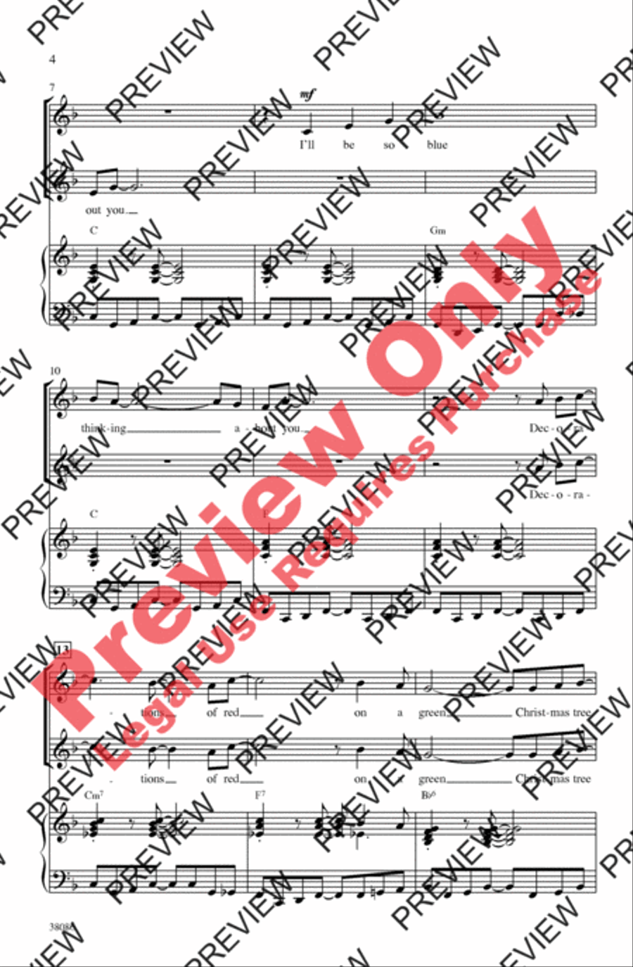 Blue Christmas 2-Part scores gallery preview page 4