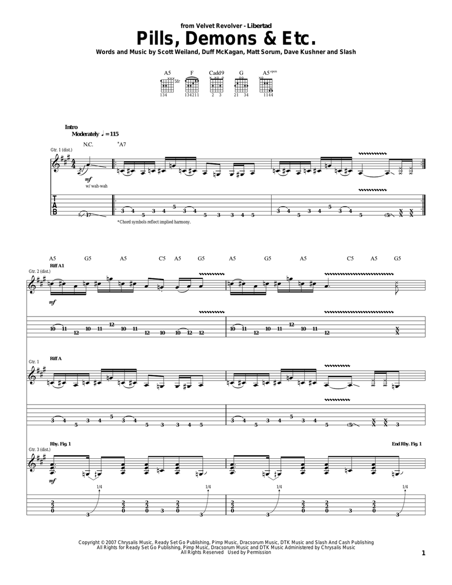 Pills, Demons & Etc. Pills, Demons & Etc. Acoustic Guitar scores gallery preview page 1
