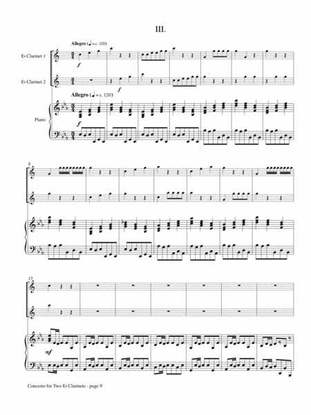 Concerto for Two E-flat Clarinets and Piano