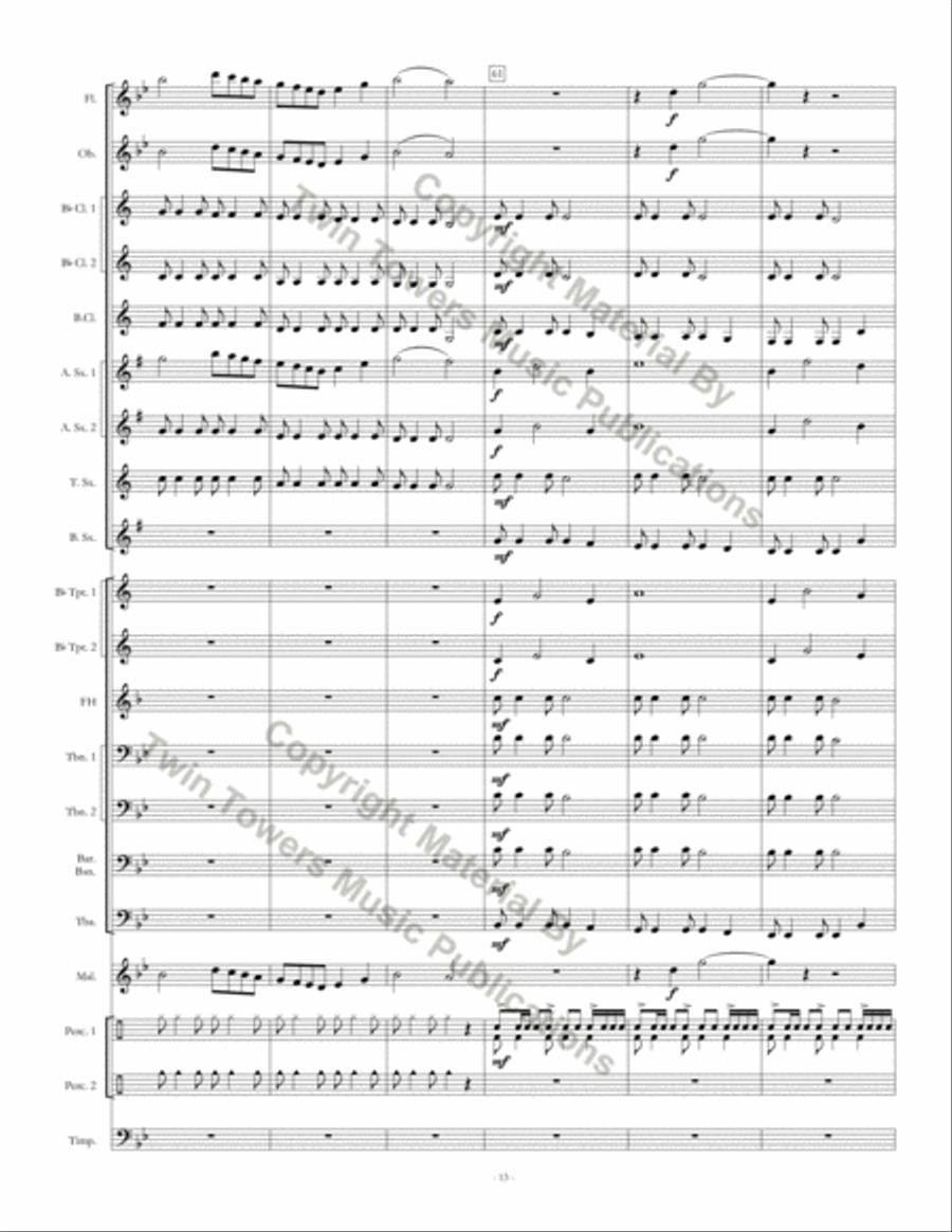 Soaring Eagles Soaring Eagles Concert Band scores gallery preview page 14